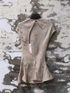 Mutedance 25 Spring/Summer Flower-dyed Short-sleeved Tunic Top MD-MD25SS09-linen